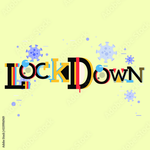 lockdown logo design vector. icon lockdown