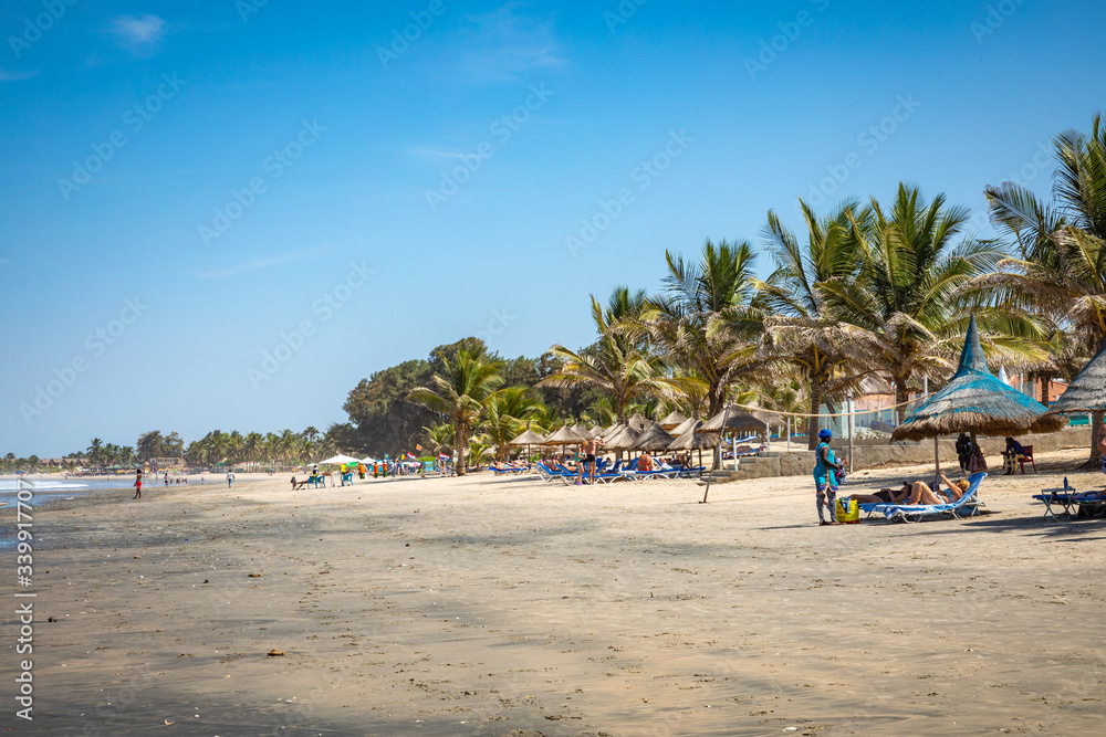 Beach near the Senegambia hotel strip in the Gambia, West Africa. Beach near the Senegambia hotel strip in the Gambia, West Africa.