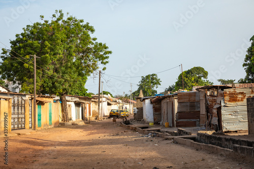Typical small town in Gambia. Bakau.