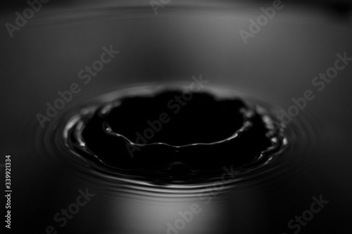 hole from a drop on the water surface