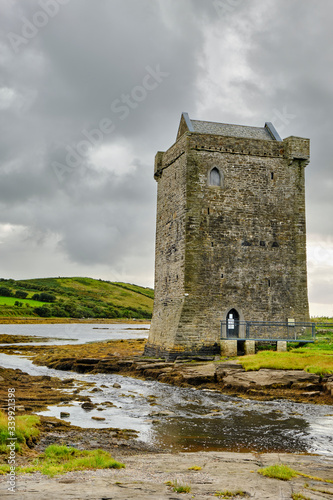 Rockfleet Castle (Irish name Carraig an Chabhlaigh) in County Mayo, Ireland. photo