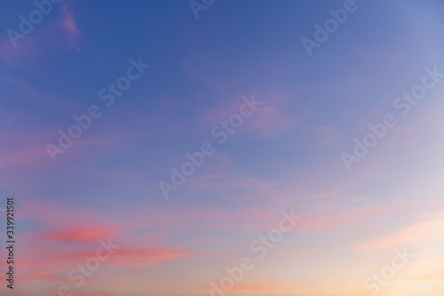 Beautiful pink pre-sunset sky. Background. Space for text. © Анна Демидова