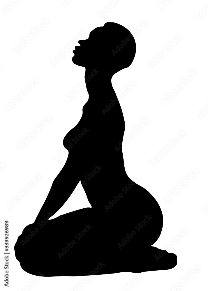 black woman,black  man, woman profile picture, silhouette. Of the page	