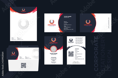 Corporate Office Stationery Design Template (ID: 339928164)