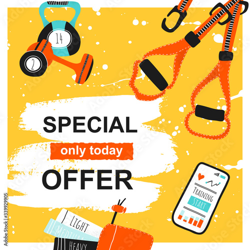 Template card with Special offer 