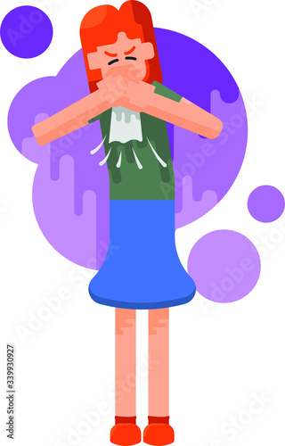 Illustration of symtomps, sneezing