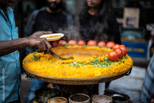  Street foods are being sold on the streets of India.