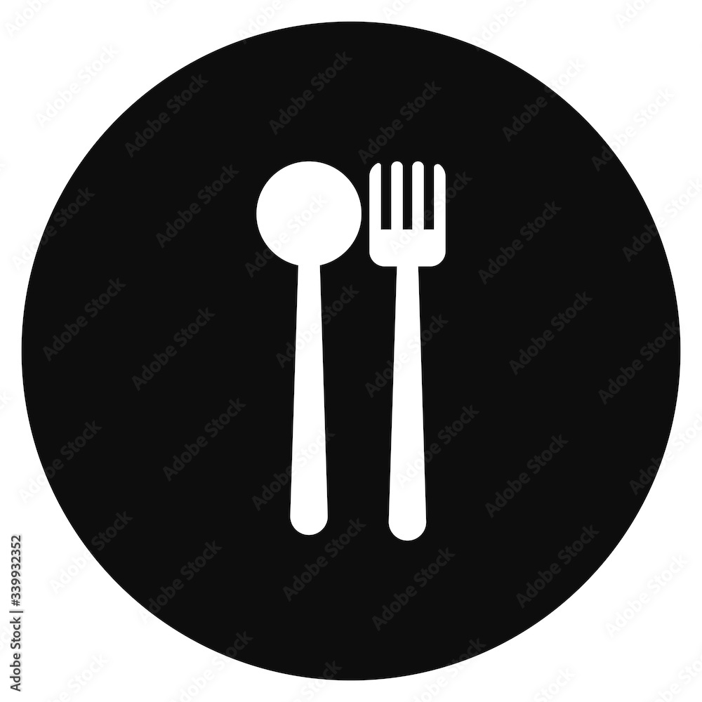 black and white logo spoon and fork black and white logo spoon and fork