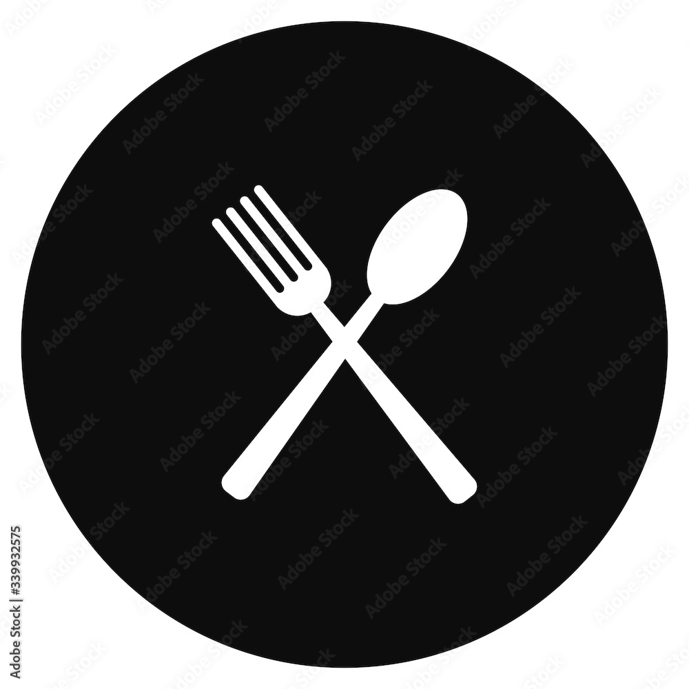 black and white logo spoon and fork black and white logo spoon and fork