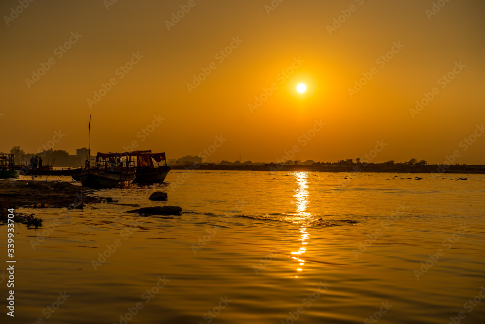 sunset view Vrindavan India