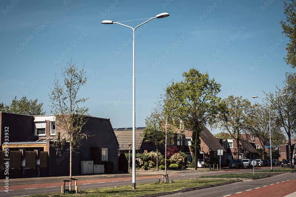 Empty street during self-isolation in the Netherlands. Stay at home. Quarantine