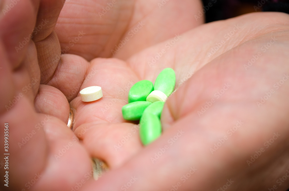 pills in hand pills in hand