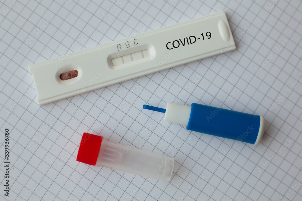Positive rapid test for COVID-19. With IgM+ and IgG+, meaning acute infection. Positive rapid test for COVID-19. With IgM+ and IgG+, meaning acute infection.