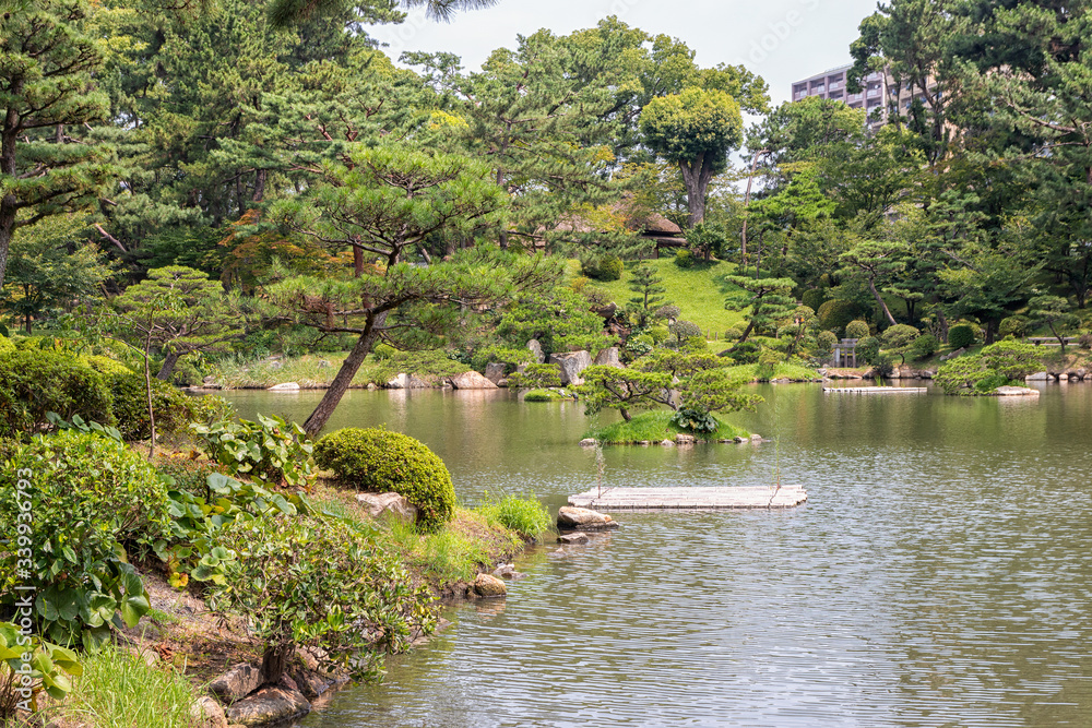 Scene at the Old Shukkeien Garden in Hiroshima, Japan Scene at the Old Shukkeien Garden in Hiroshima, Japan