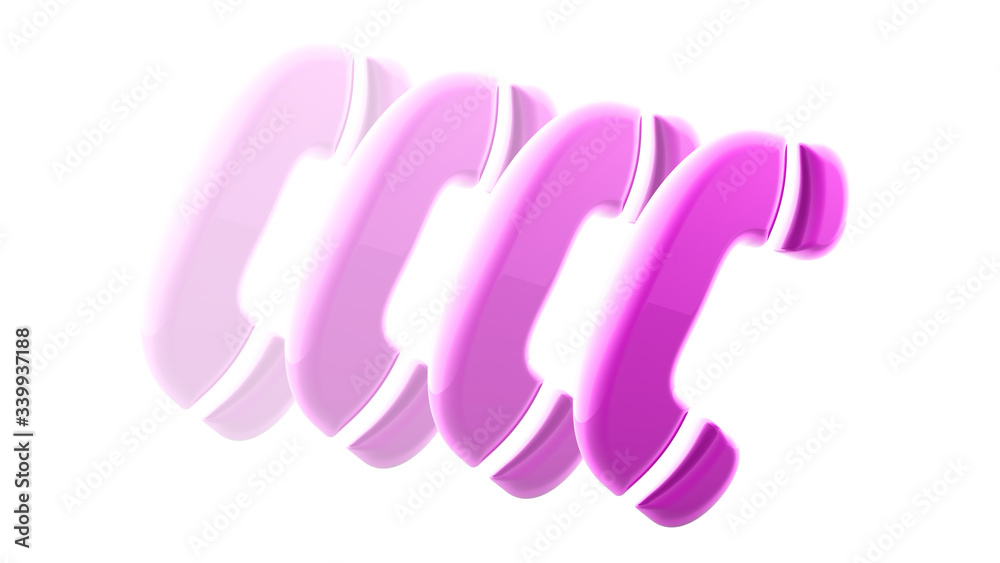 Call icon in white background. 3D Illustration. Call icon in white background. 3D Illustration.