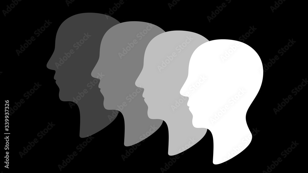 Profile of a head. Illustration. Profile of a head. Illustration.