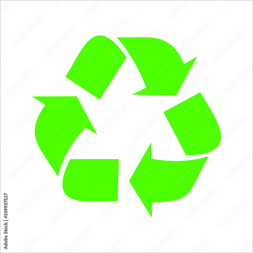 Recycle logo in vector in issolated background Recycle logo in vector in issolated background