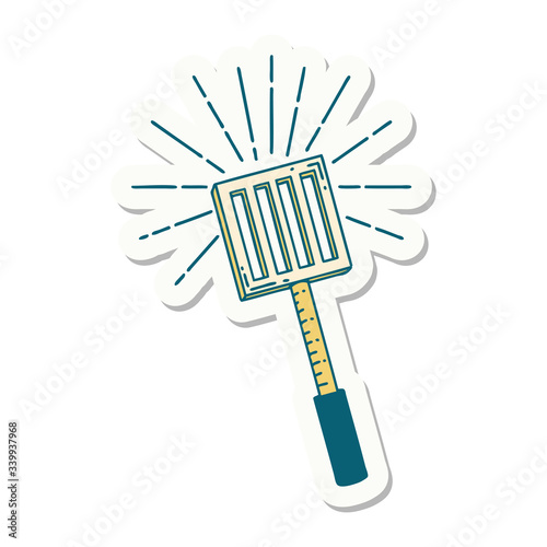 sticker of tattoo style kitchen spatula