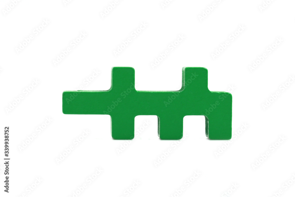 Wooden animal shape puzzle piece isolated on white background Wooden animal shape puzzle piece isolated on white background