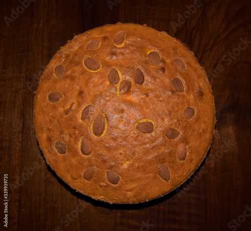 Homemade almonds pie