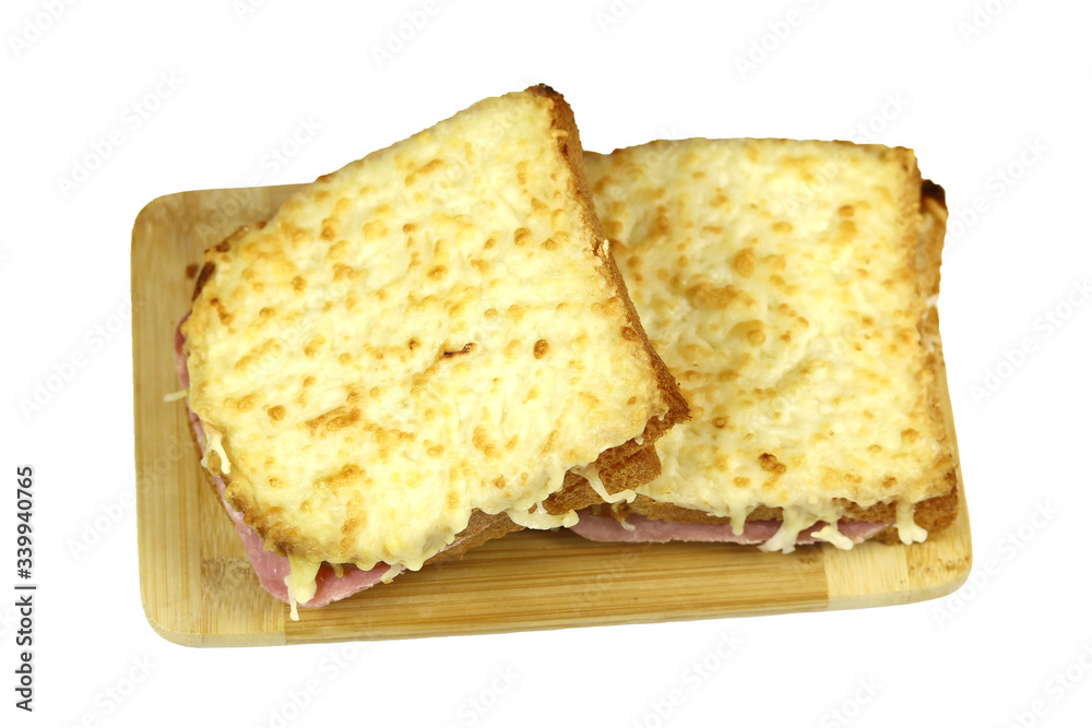 croque-monsieur détouré sur un fond blanc croque-monsieur détouré sur un fond blanc