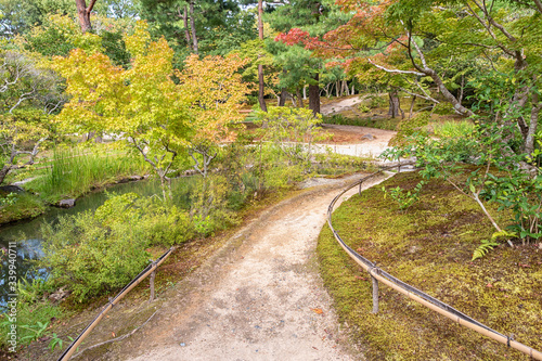 Path at Isuien Garden in Nara, Japan photo