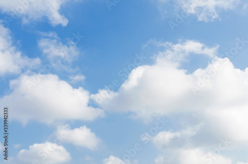 blue sky background. Natural white clouds background. 