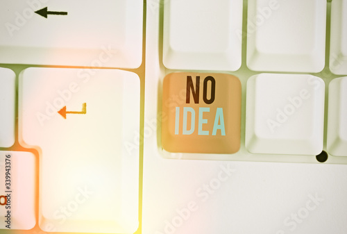 Canvas Print Word writing text No Idea