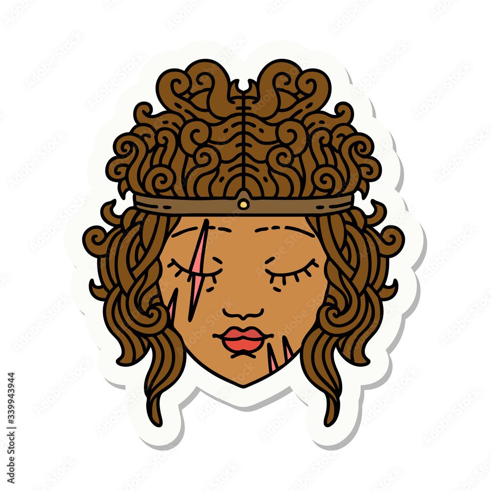 human barbarian character sticker human barbarian character sticker