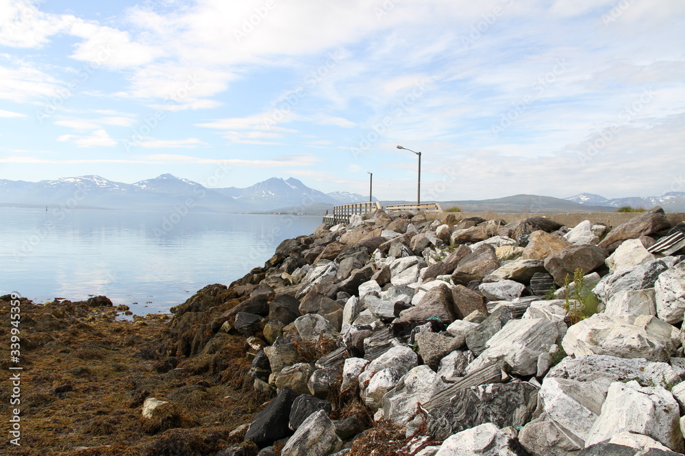 Fototapeta premium rocky coast of the sea
