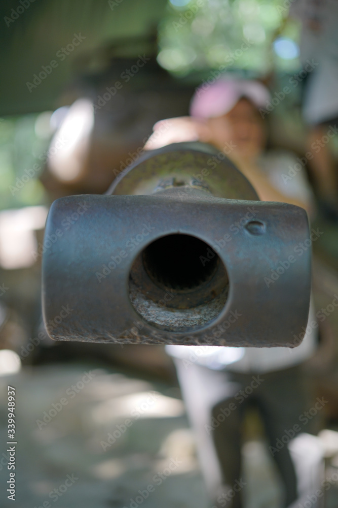 The destroyed American tank in the Cu Chi tunnels in South Vietnam (Ho Chi Minh city) The destroyed American tank in the Cu Chi tunnels in South Vietnam (Ho Chi Minh city)