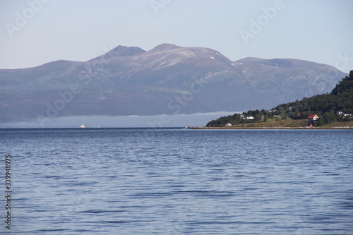 view of the sea and mountains © kentfrode