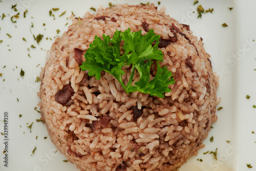 Pile of gallo pinto rice