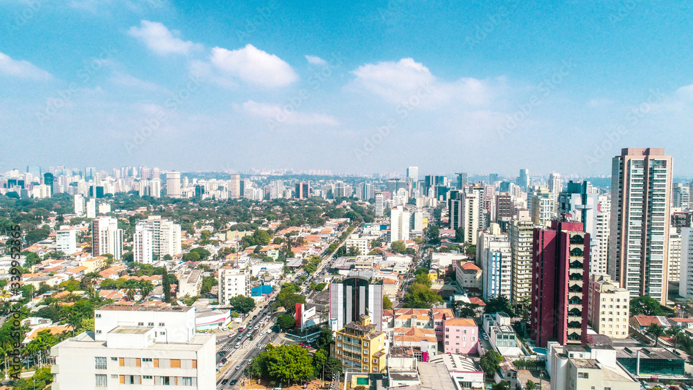 Fototapeta premium Vista Aérea avenida Rebouças São Paulo - Brasil