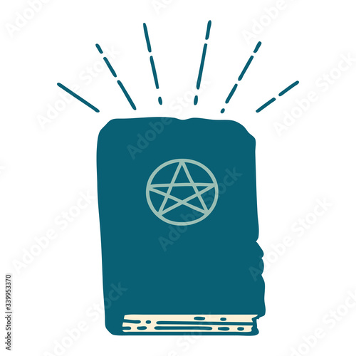 traditional tattoo style spellbook