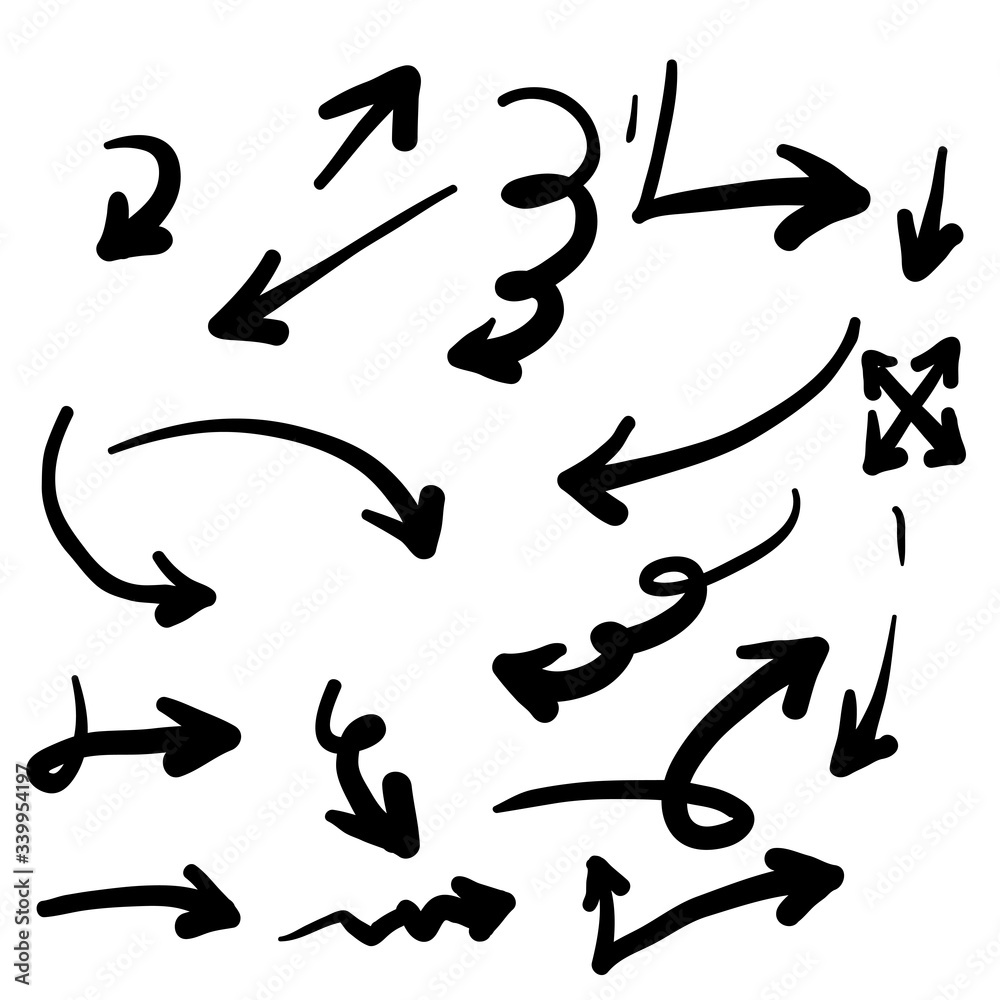doodle arrow collection icon illustration hand drawn style doodle arrow collection icon illustration hand drawn style