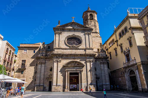 Canvas Print Basilica de la Merce in Gothic Quarter, Barcelona, Catalonia, Spain