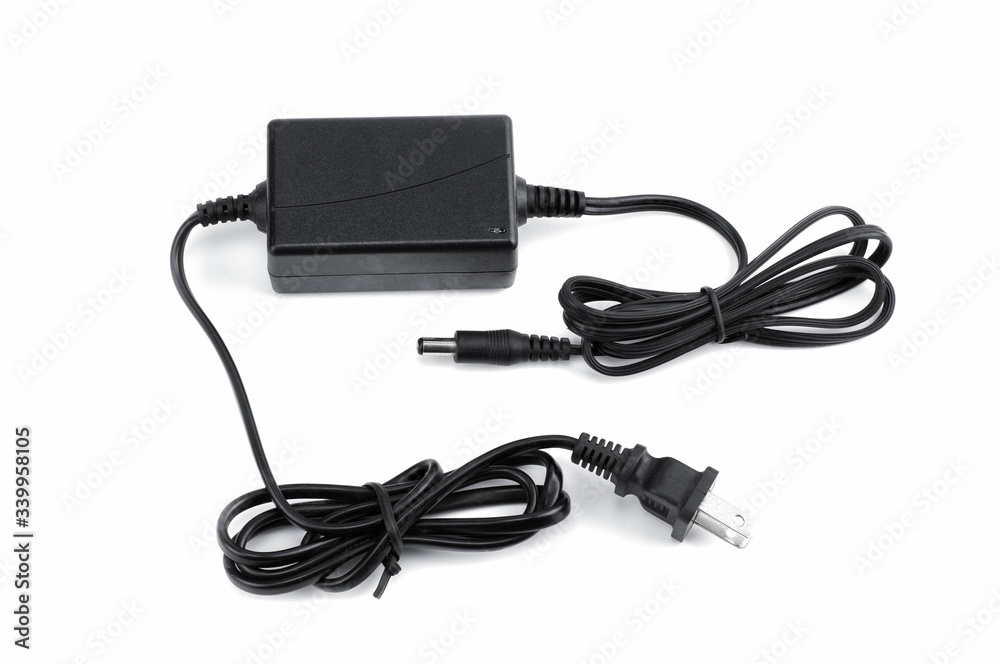 AC to DC adapter, isolated on white. AC to DC adapter, isolated on white.