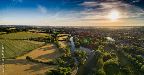 Fototapeta Naklejka Na Ścianę i Meble -  Abingdon on Thames summer sunset