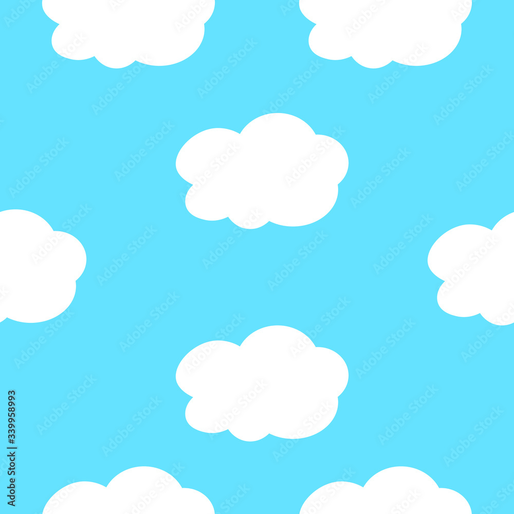 Sky and clouds seamless pattern. vector