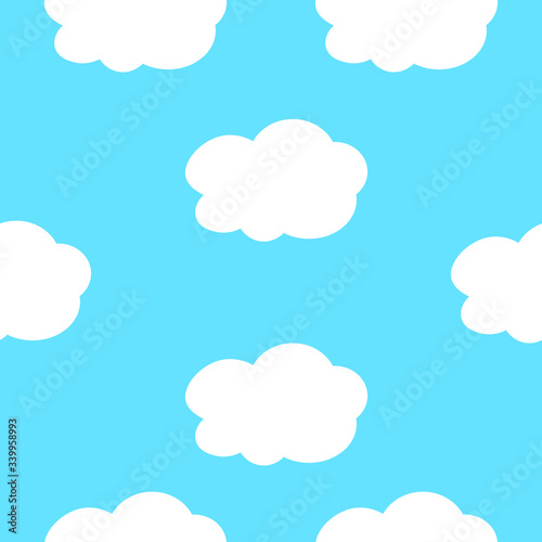 Sky and clouds seamless pattern. vector