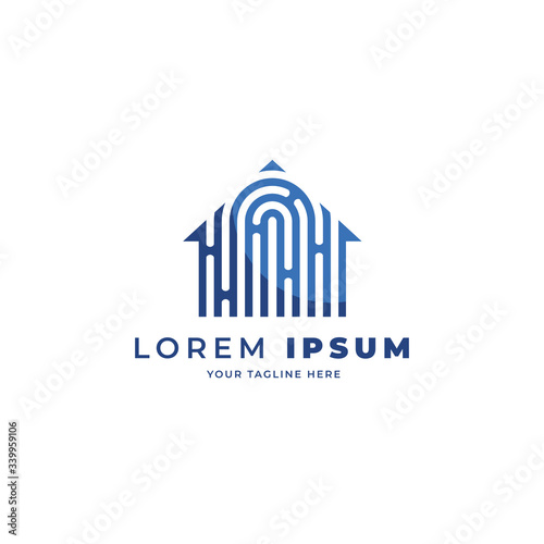 finger home logo design vector