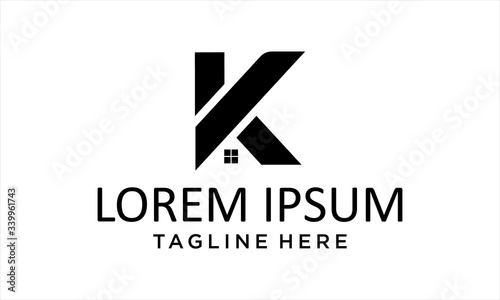 COMBINATION LOGO LETTER K AND HOME LOGO DESIGN CONCEPT