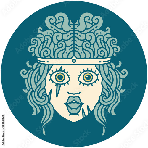 human barbarian character icon