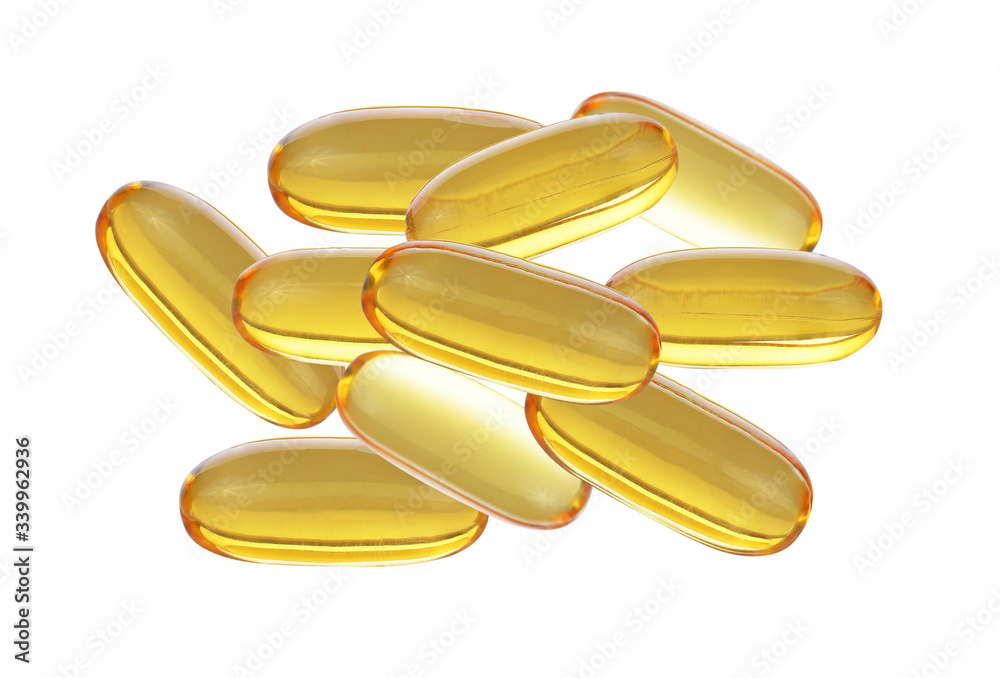 Close up of food supplement oil filled capsules suitable for: fish oil, omega 3, omega 6, omega 9, evening primrose, borage oil, flax seeds oil, vitamin A, vitamin D, vitamin D3, vitamin E Close up of food supplement oil filled capsules suitable for: fish oil, omega 3, omega 6, omega 9, evening primrose, borage oil, flax seeds oil, vitamin A, vitamin D, vitamin D3, vitamin E