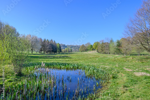 The overgrown pond is in the Woodlands Manor Golf Club. It is a disused golf course located in West Kingsdown,Kent England.
