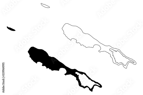 Rennell and Bellona Province (Provinces of Solomon Islands, Solomon Islands, island) map vector illustration, scribble sketch Mu Ngava and Mu Ngiki map photo
