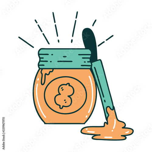traditional tattoo style peanut butter