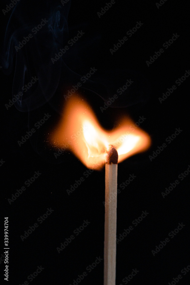 ignition and burning match stick ignition and burning match stick