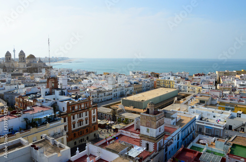 a view over a beutiful andalusian city, cadiz